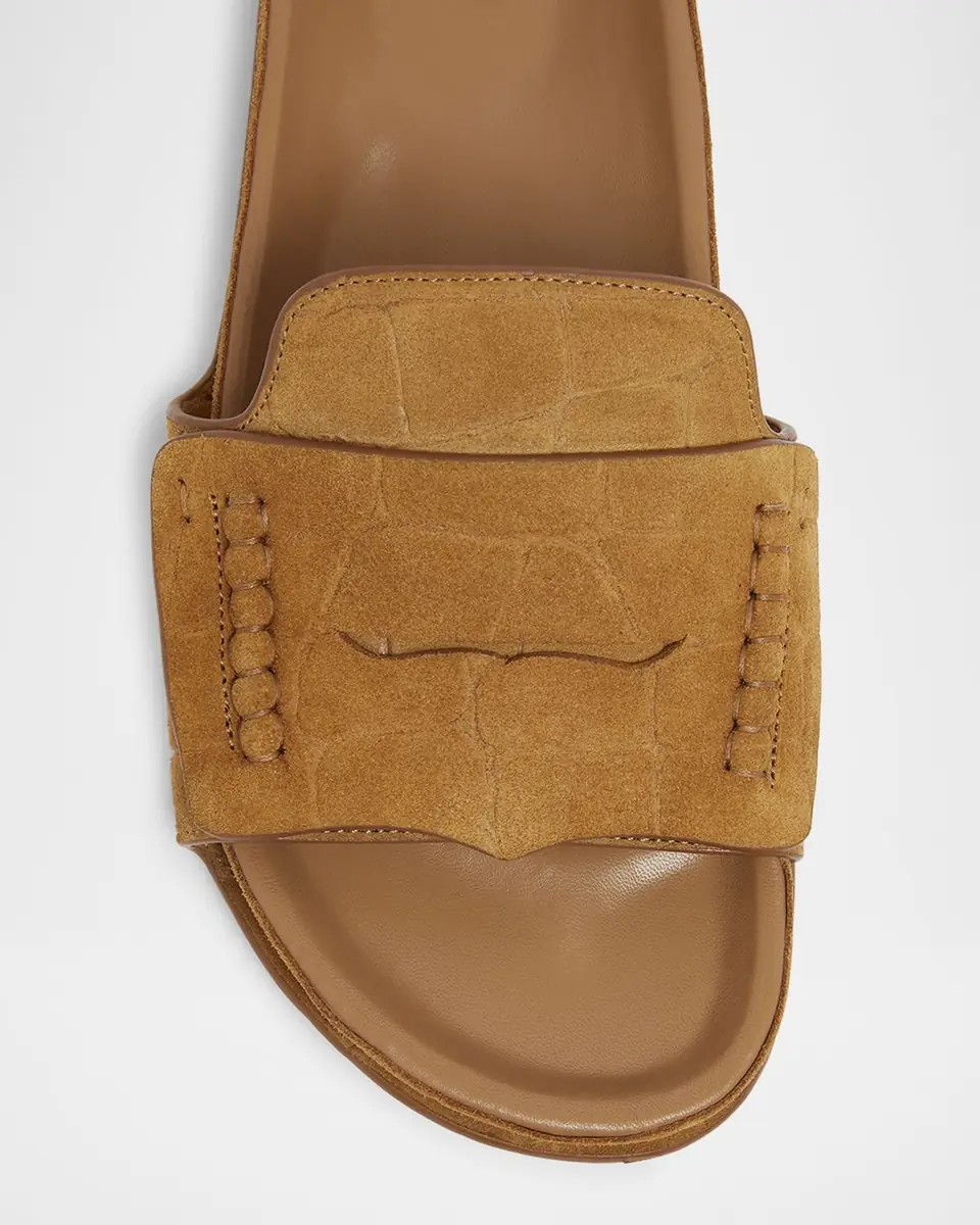 Jacquemus Les Sandales Croc-Embossed Leather Sandals | Thumbnail 4