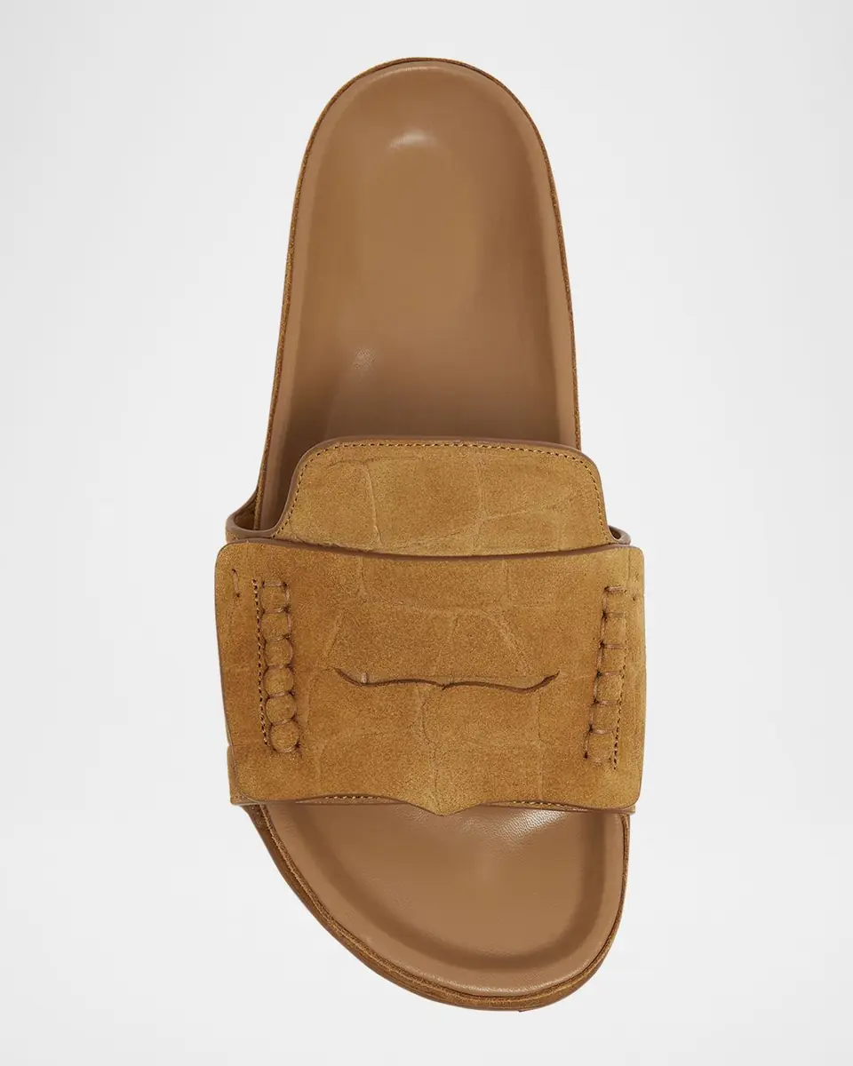 Jacquemus Les Sandales Croc-Embossed Leather Sandals | Thumbnail 5