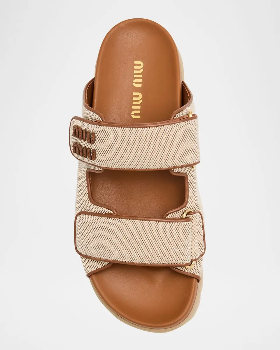 Miu Miu Canvas Dual-Grip Comfort Sandals | Thumbnail 5