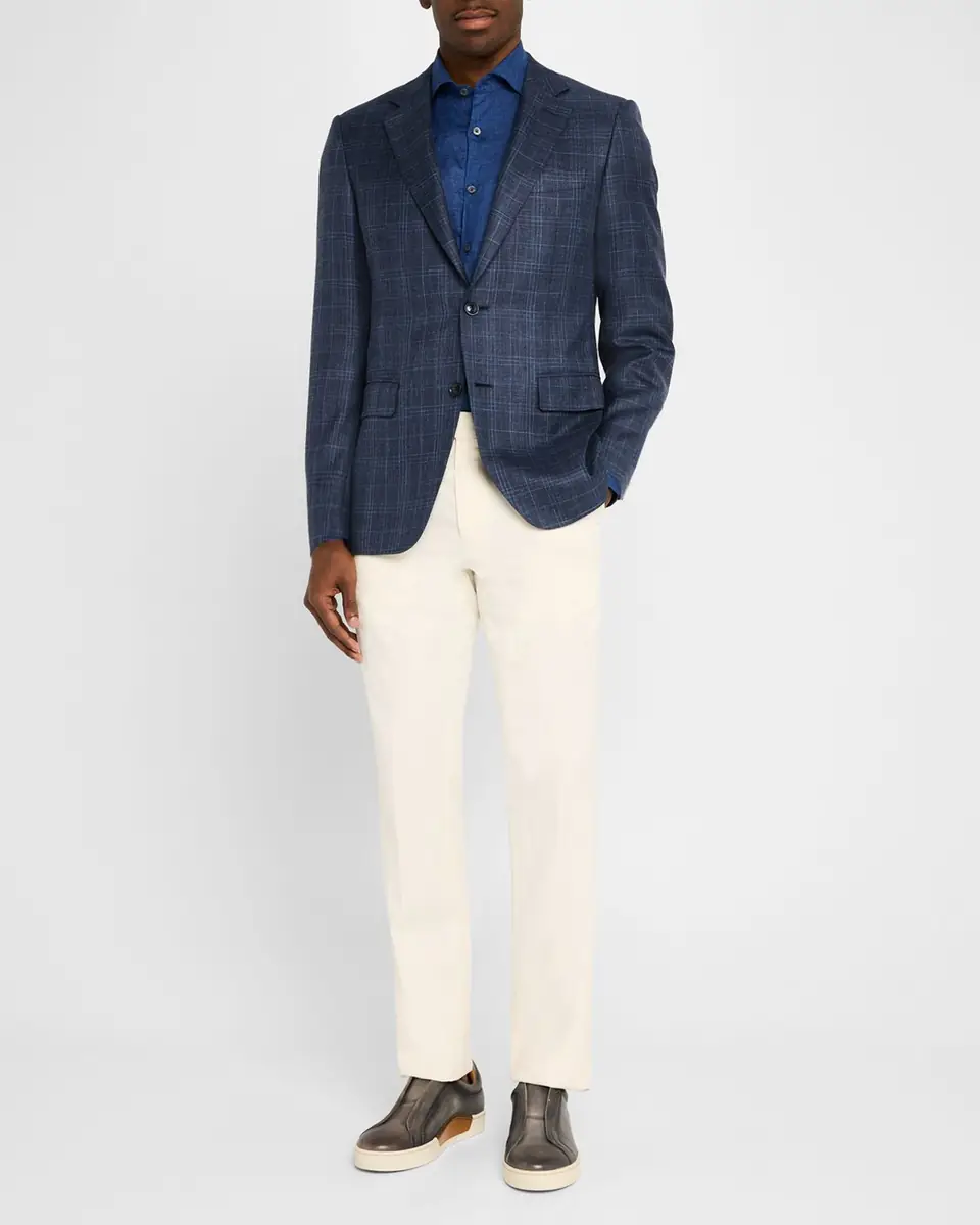 Canali Men's Tonal Plaid Sport Coat | Thumbnail 2