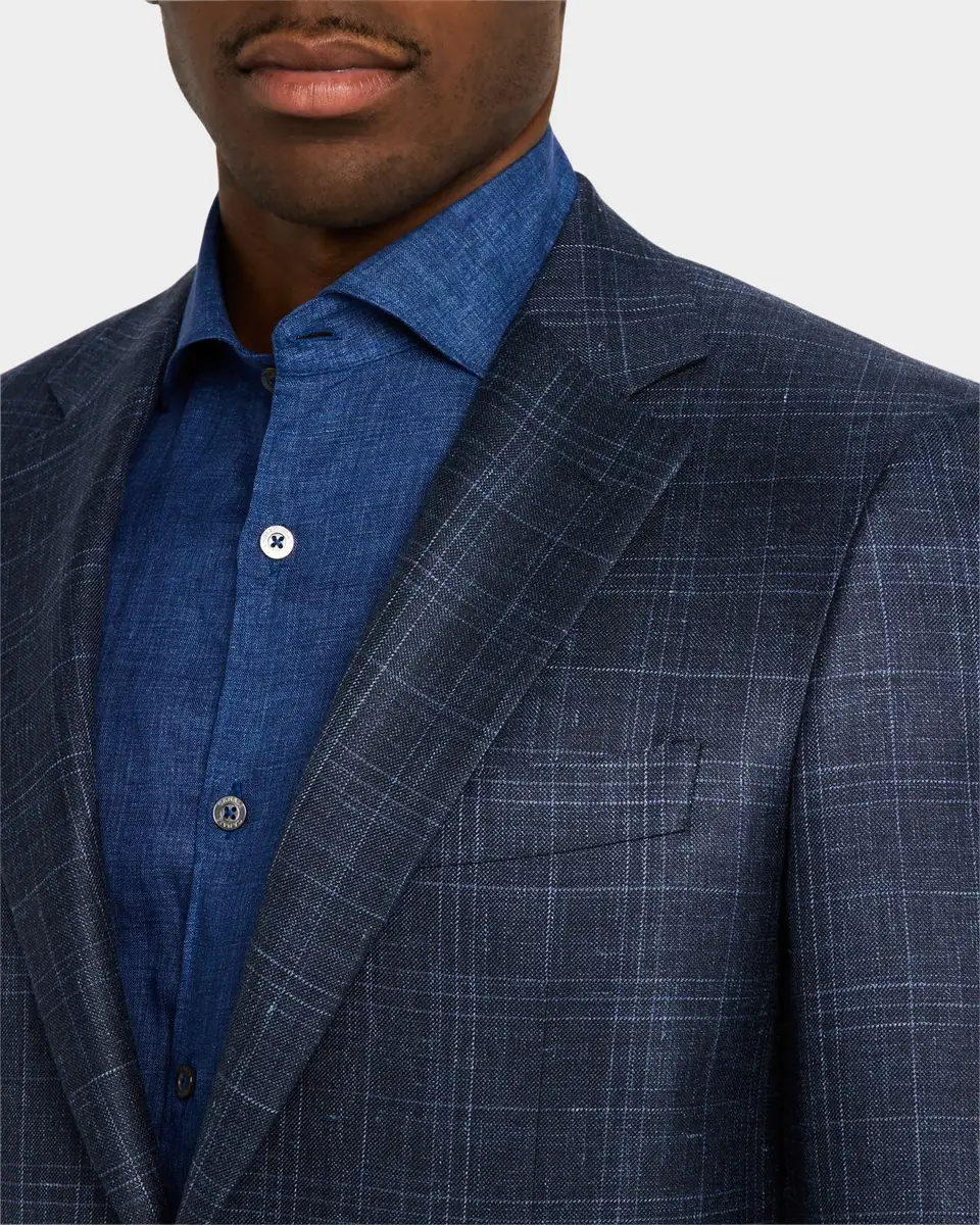 Canali Men's Tonal Plaid Sport Coat | Thumbnail 5