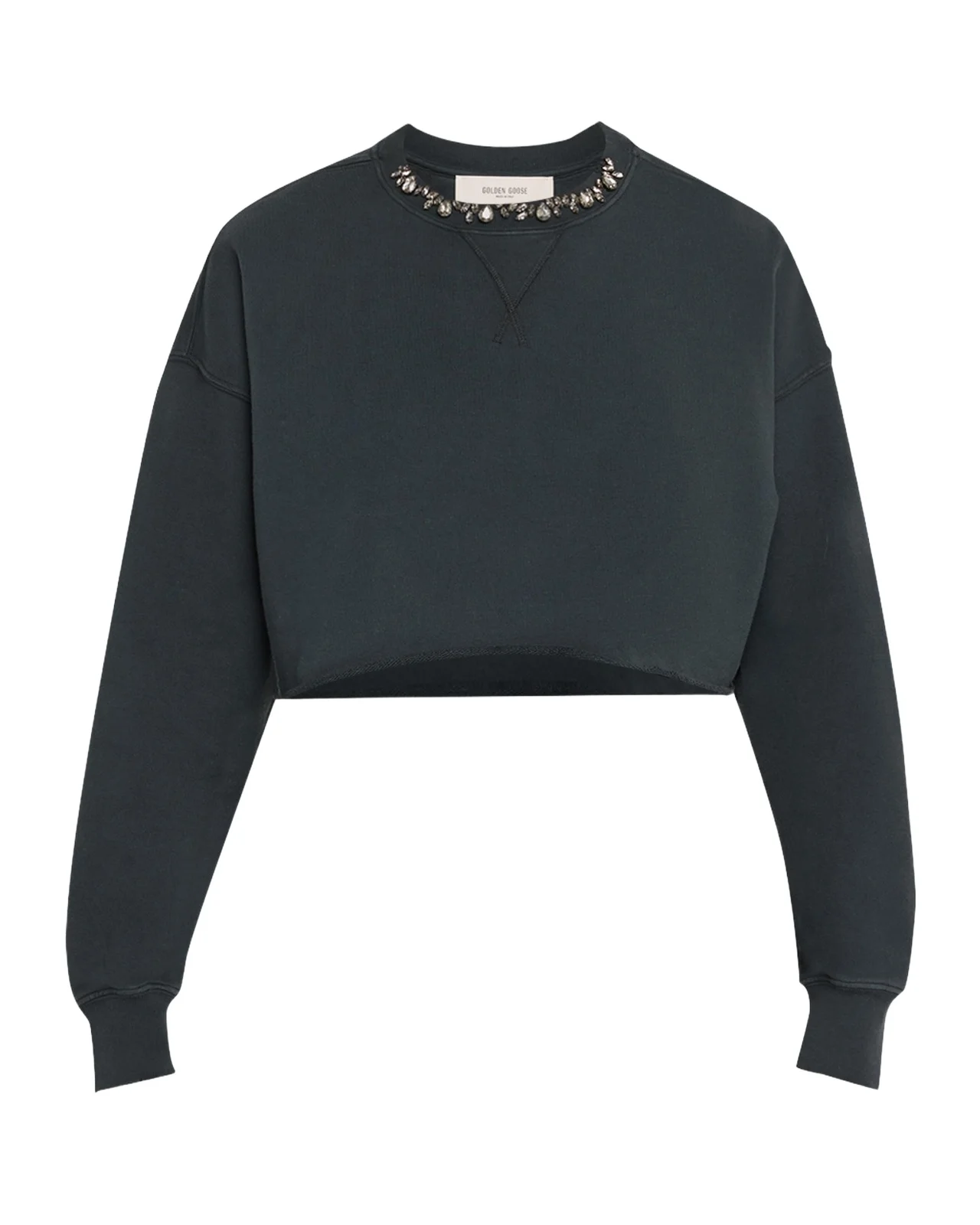 Golden Goose Golden Embellished Cropped Sweatshirt
