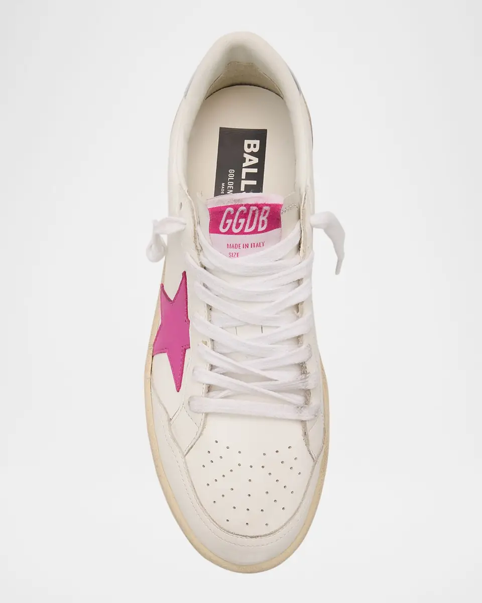 Golden Goose Ball Star Mixed Leather Low-Top Sneakers | Thumbnail 6 Golden Goose Ball Star Mixed Leather Low-Top Sneakers | Thumbnail 6