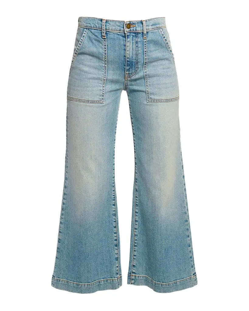 Ramy Brook Clifford Cropped Wide-Leg Jeans