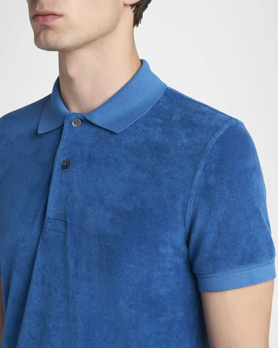 Tom Ford Men's Cotton Terry Polo Shirt | Thumbnail 5 Tom Ford Men's Cotton Terry Polo Shirt | Thumbnail 5