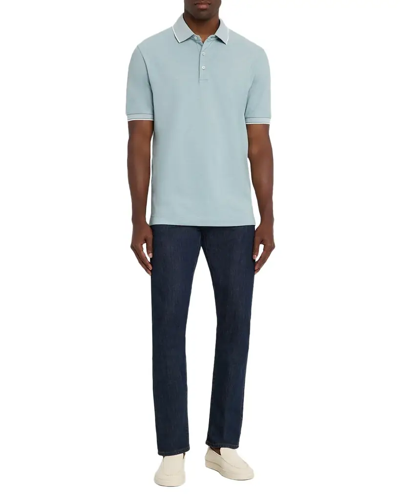Men's Two-Tone Pique Polo Shirt Men's Two-Tone Pique Polo Shirt