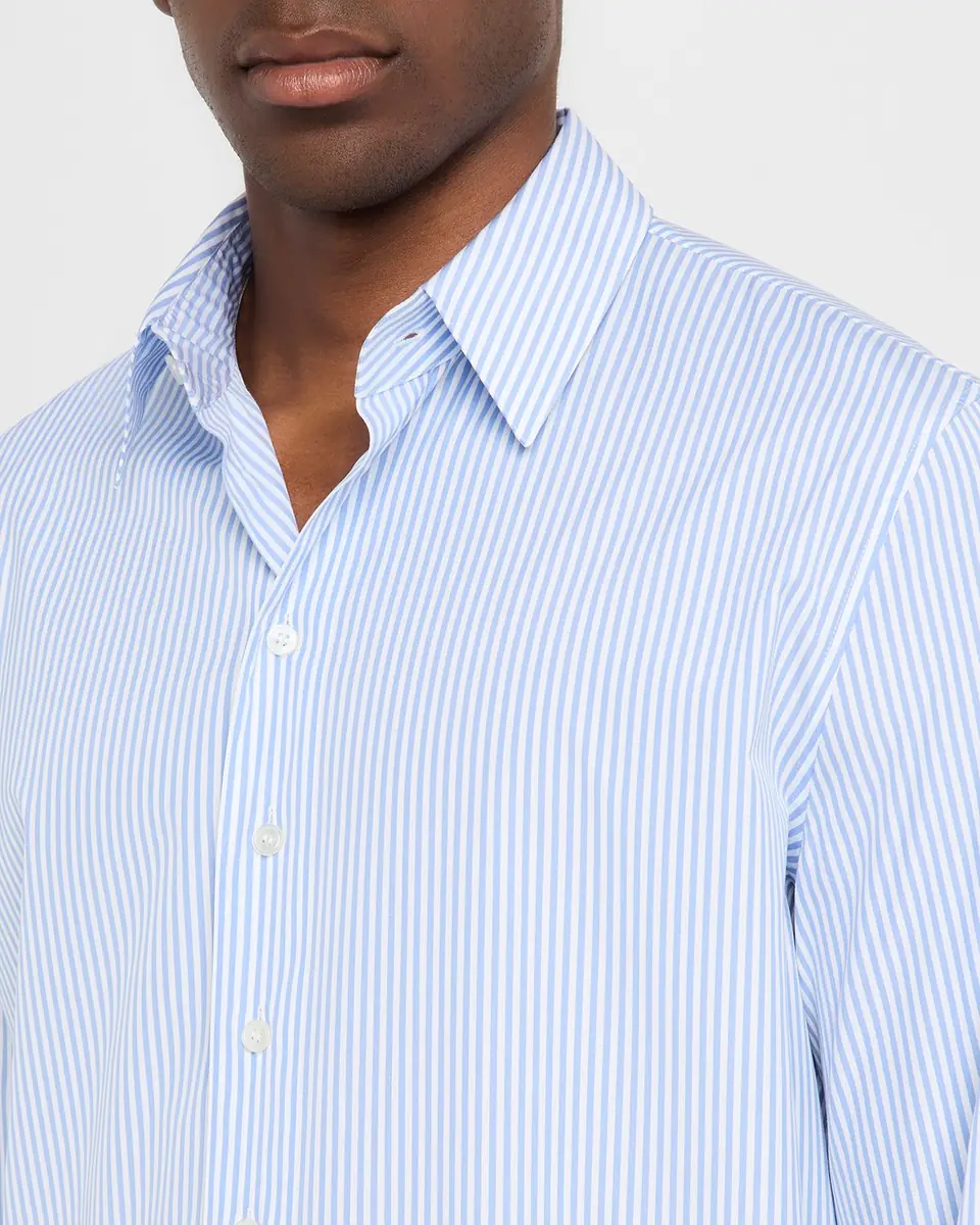 Saint Laurent Men's Relaxed-Fit Cotton Stripe Sport Shirt | Thumbnail 6
