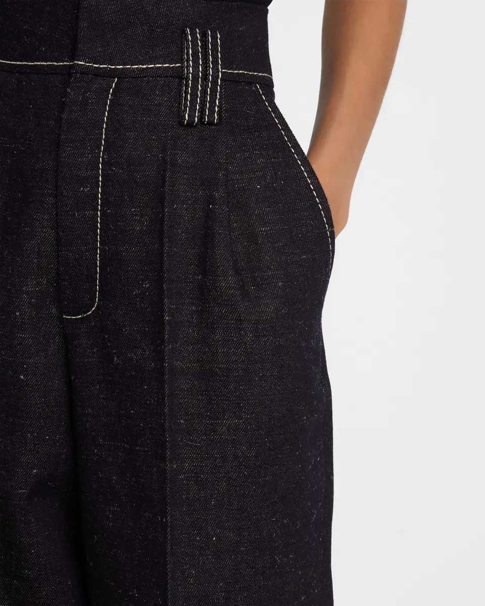 Dice Kayek Pleated Wide-Leg Denim Pants | Thumbnail 5 Dice Kayek Pleated Wide-Leg Denim Pants | Thumbnail 5