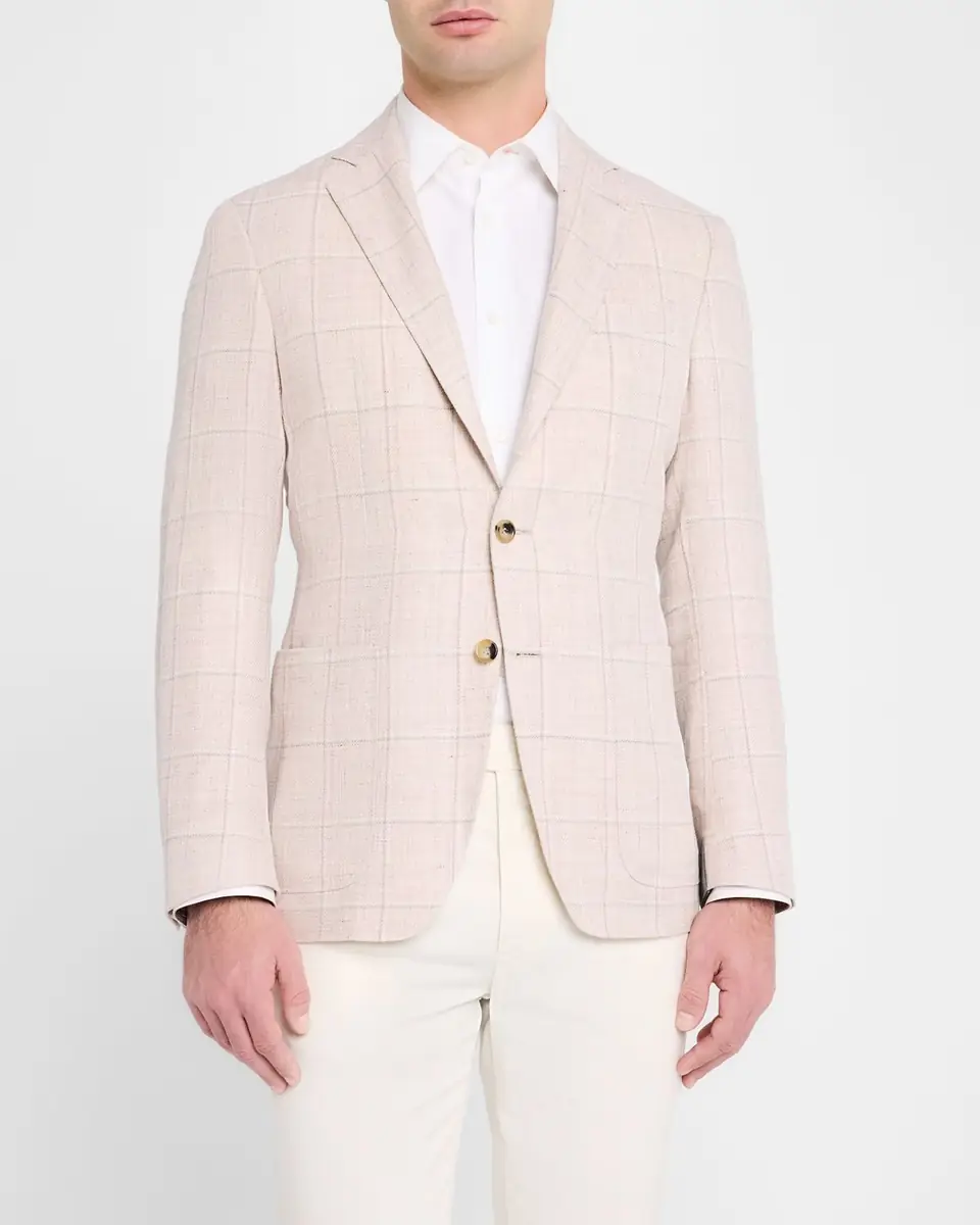 Canali Men's Windowpane Sport Coat | Thumbnail 4 Canali Men's Windowpane Sport Coat | Thumbnail 4