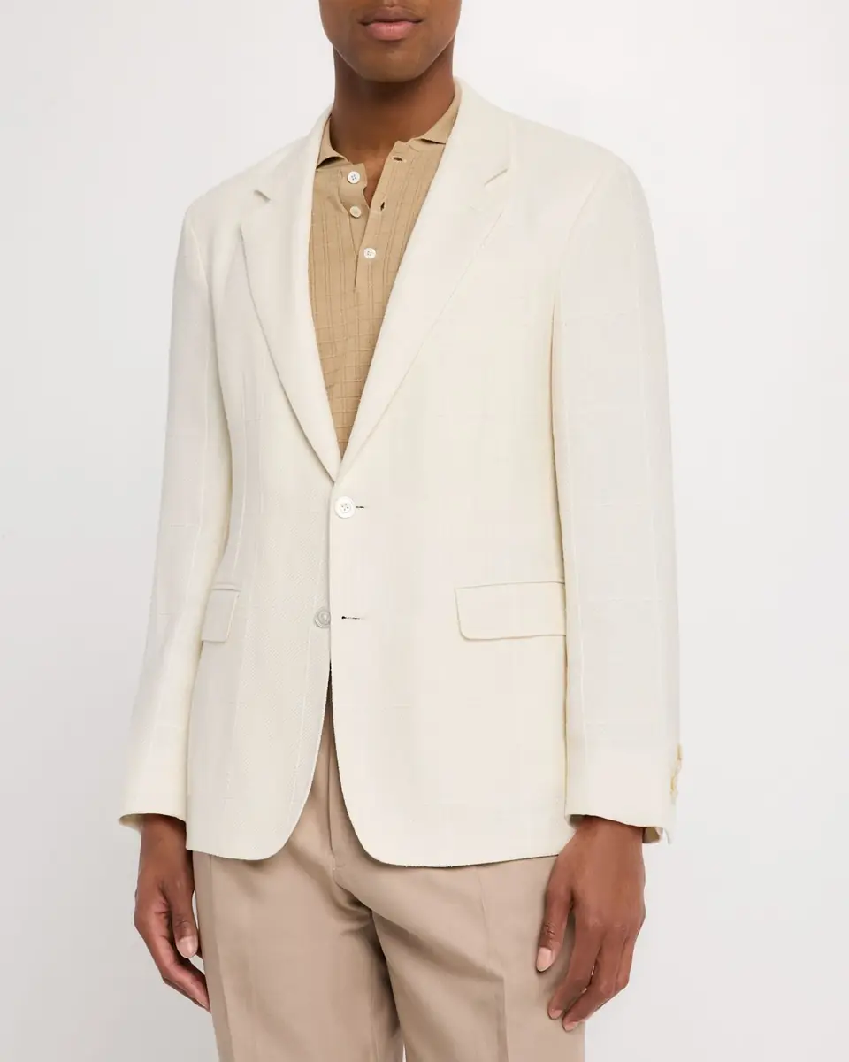 Canali Men's Textured Windowpane Sport Coat | Thumbnail 2 Canali Men's Textured Windowpane Sport Coat | Thumbnail 2