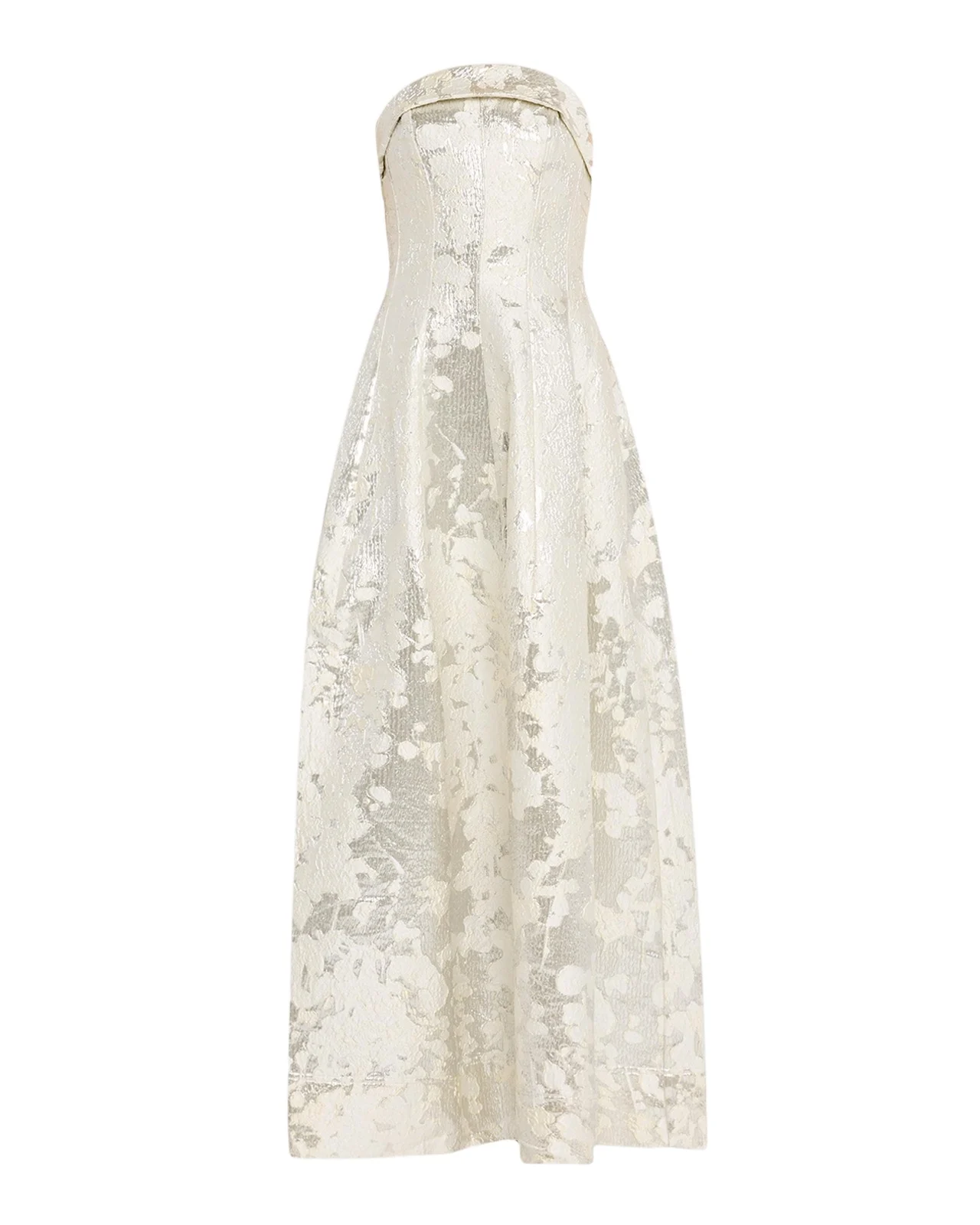 Octavia Strapless Metallic Jacquard Gown Octavia Strapless Metallic Jacquard Gown