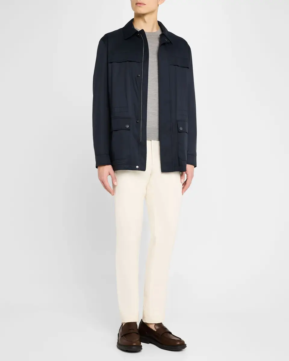Canali Men's Brera Four-Pocket Field Jacket | Thumbnail 2 Canali Men's Brera Four-Pocket Field Jacket | Thumbnail 2