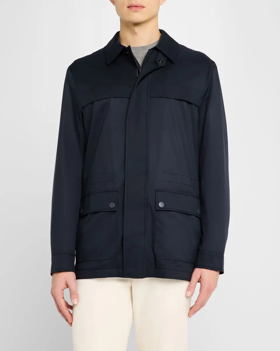 Canali Men's Brera Four-Pocket Field Jacket | Thumbnail 4 Canali Men's Brera Four-Pocket Field Jacket | Thumbnail 4
