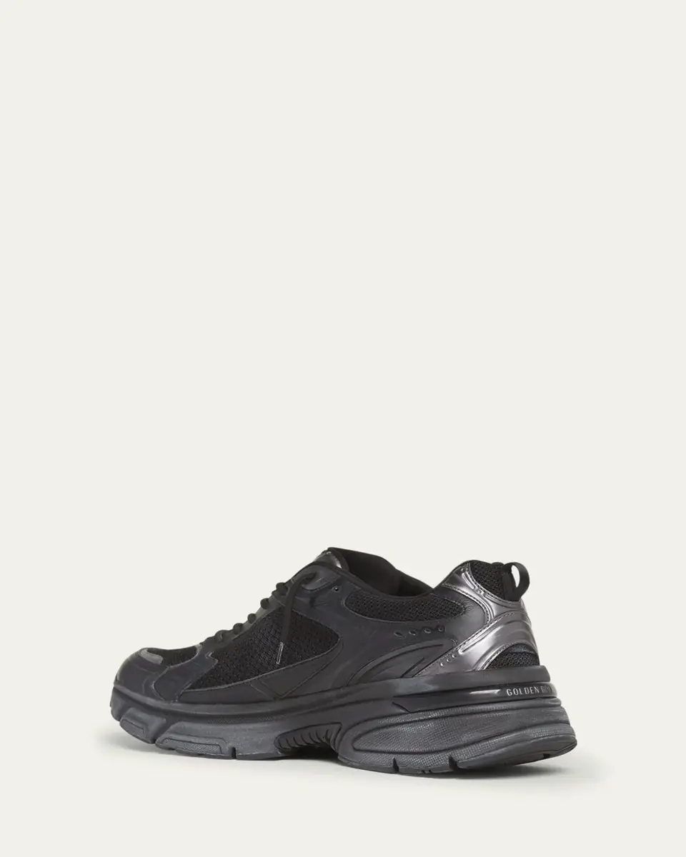 Golden Goose Men's Lightstar Mesh and Leather Sneakers | Thumbnail 4 Golden Goose Men's Lightstar Mesh and Leather Sneakers | Thumbnail 4
