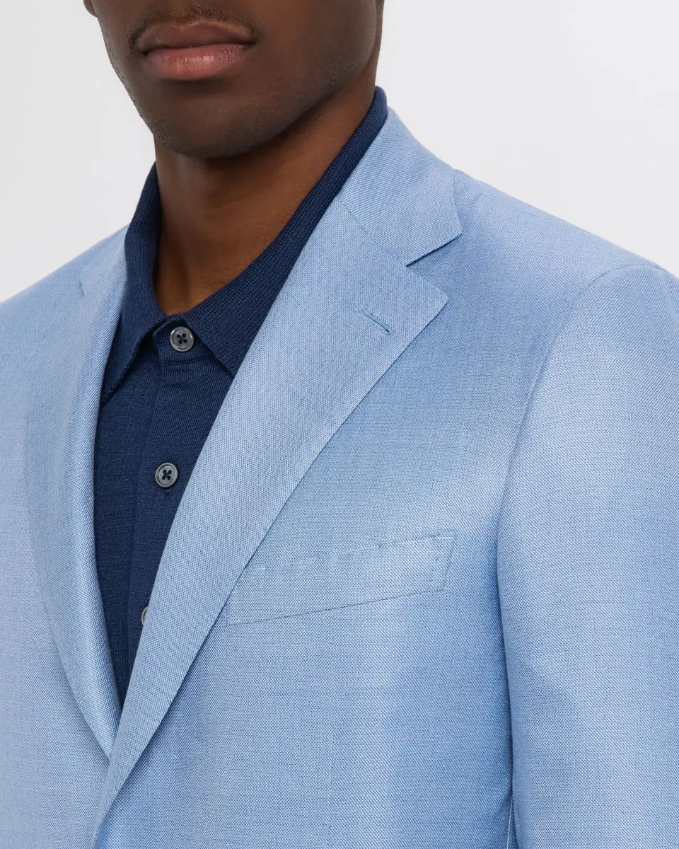 Brioni Men's Wool-Silk Hopsack Blazer | Thumbnail 5 Brioni Men's Wool-Silk Hopsack Blazer | Thumbnail 5