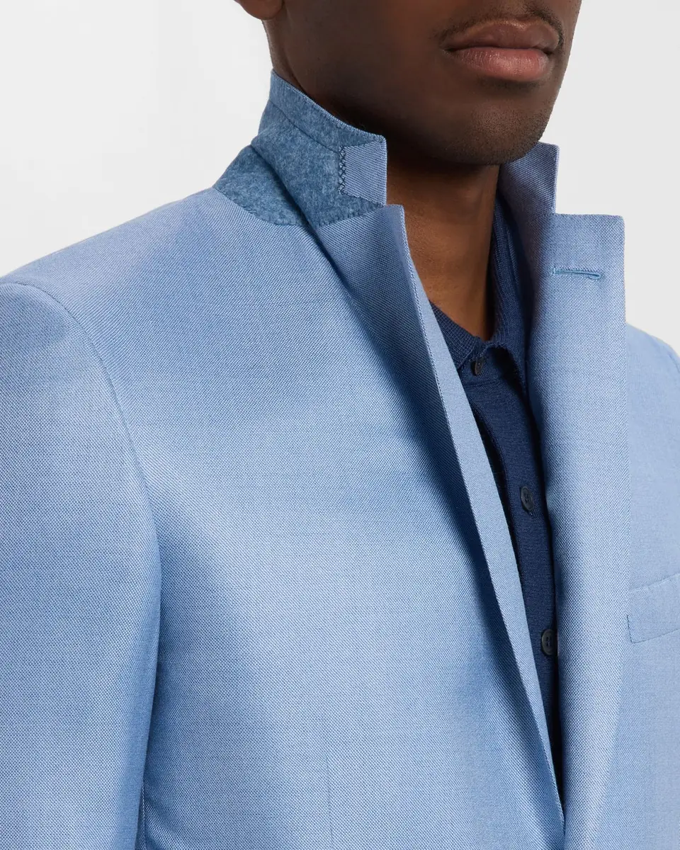 Brioni Men's Wool-Silk Hopsack Blazer | Thumbnail 7 Brioni Men's Wool-Silk Hopsack Blazer | Thumbnail 7