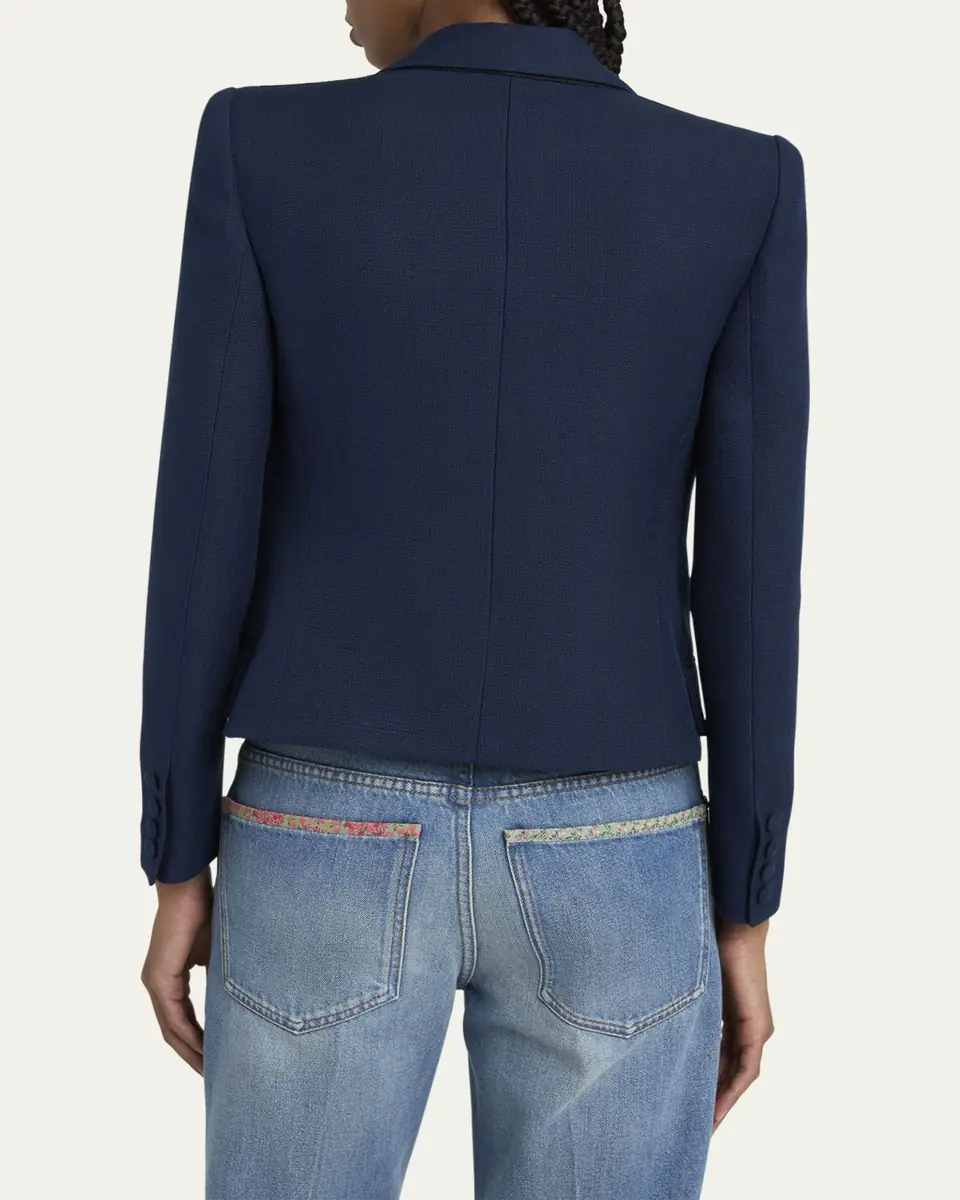 Valentino Garavani Bow Closure Cropped Wool Blazer | Thumbnail 7 Valentino Garavani Bow Closure Cropped Wool Blazer | Thumbnail 7