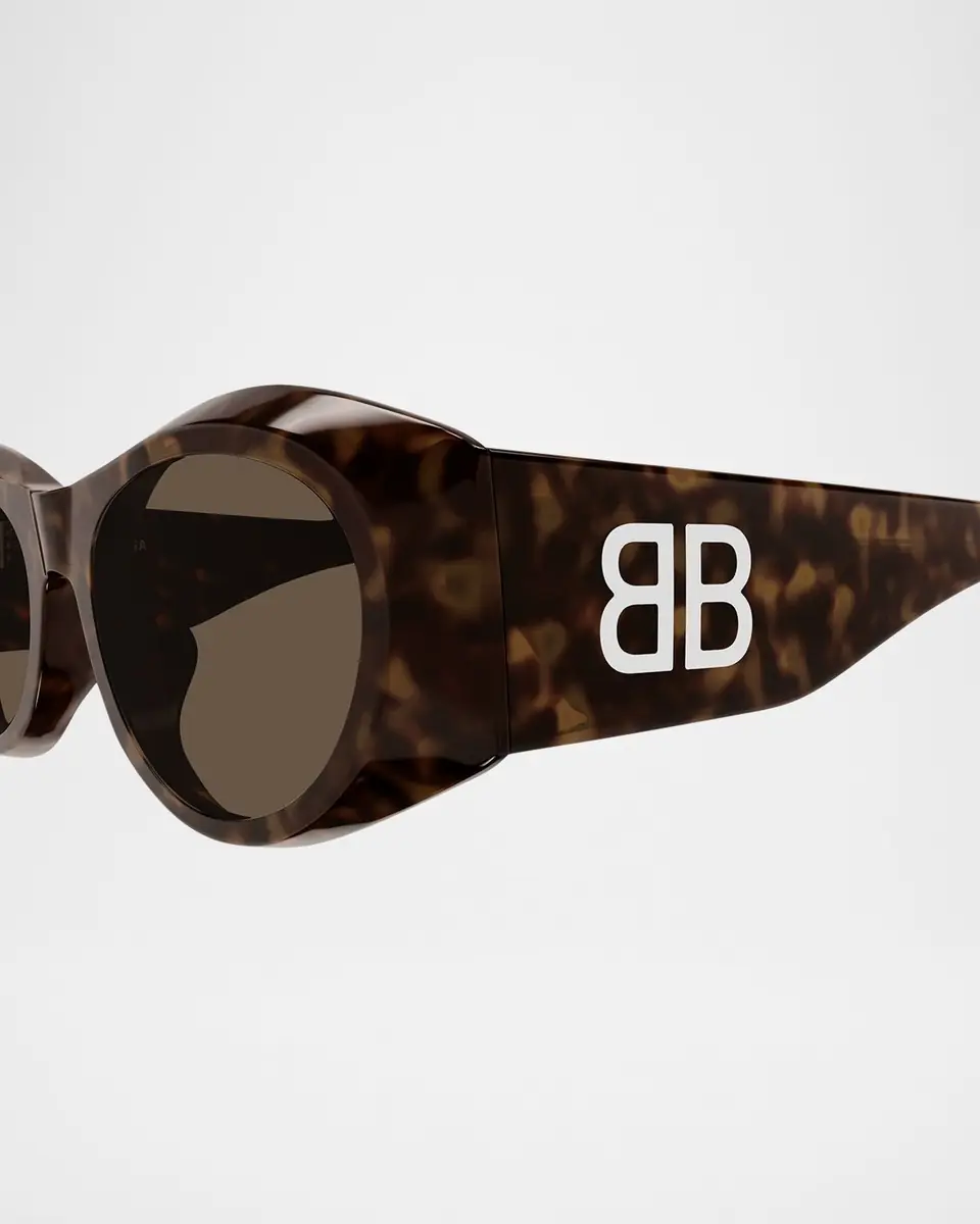 Balenciaga BB0396SK Acetate Oval Sunglasses | Thumbnail 2