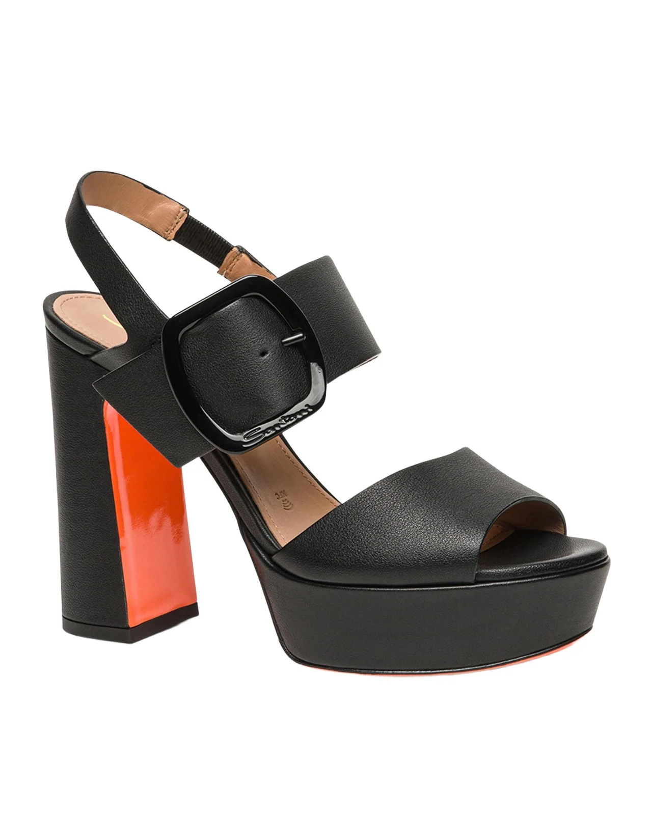 Bruxel Leather Buckle Platform Sandals Bruxel Leather Buckle Platform Sandals