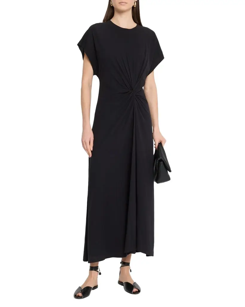 Apiece Apart Volta Dolman-Sleeve Twist Midi Dress | Image 1 Apiece Apart Volta Dolman-Sleeve Twist Midi Dress | Image 1