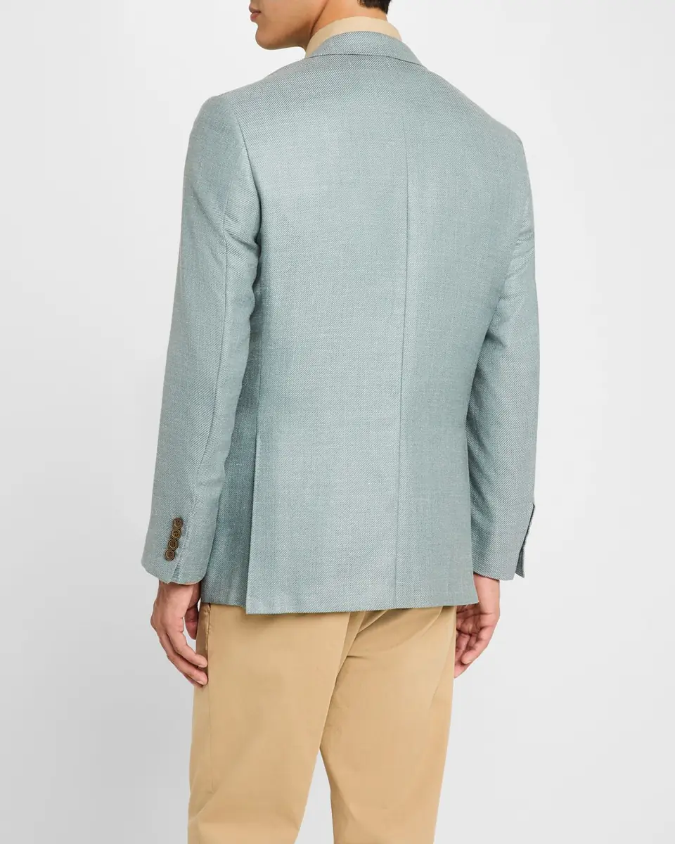 Canali Men's Wool-Blend Twill Blazer | Thumbnail 2 Canali Men's Wool-Blend Twill Blazer | Thumbnail 2