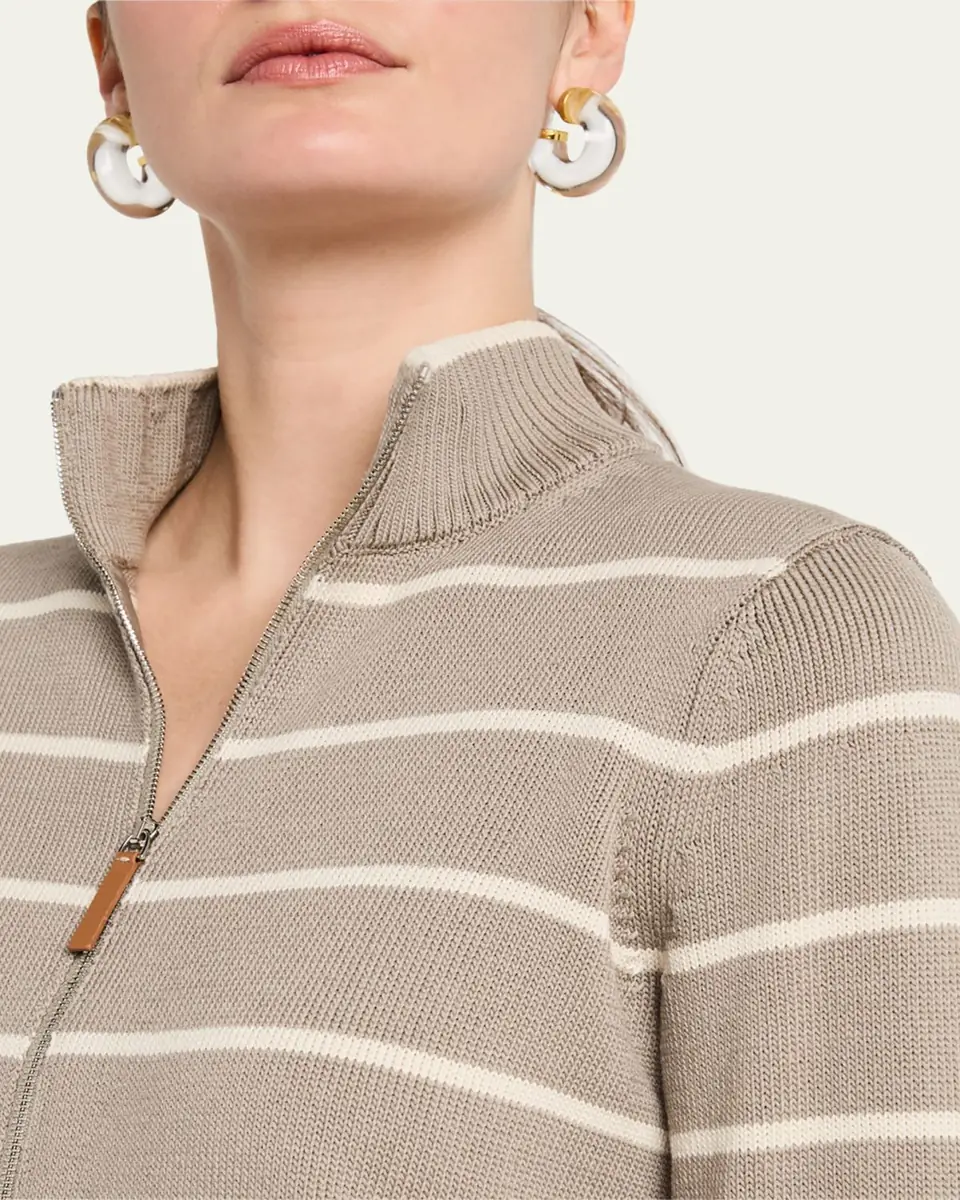 Lafayette 148 New York Striped Zip-Front Knit Jacket | Thumbnail 5 Lafayette 148 New York Striped Zip-Front Knit Jacket | Thumbnail 5