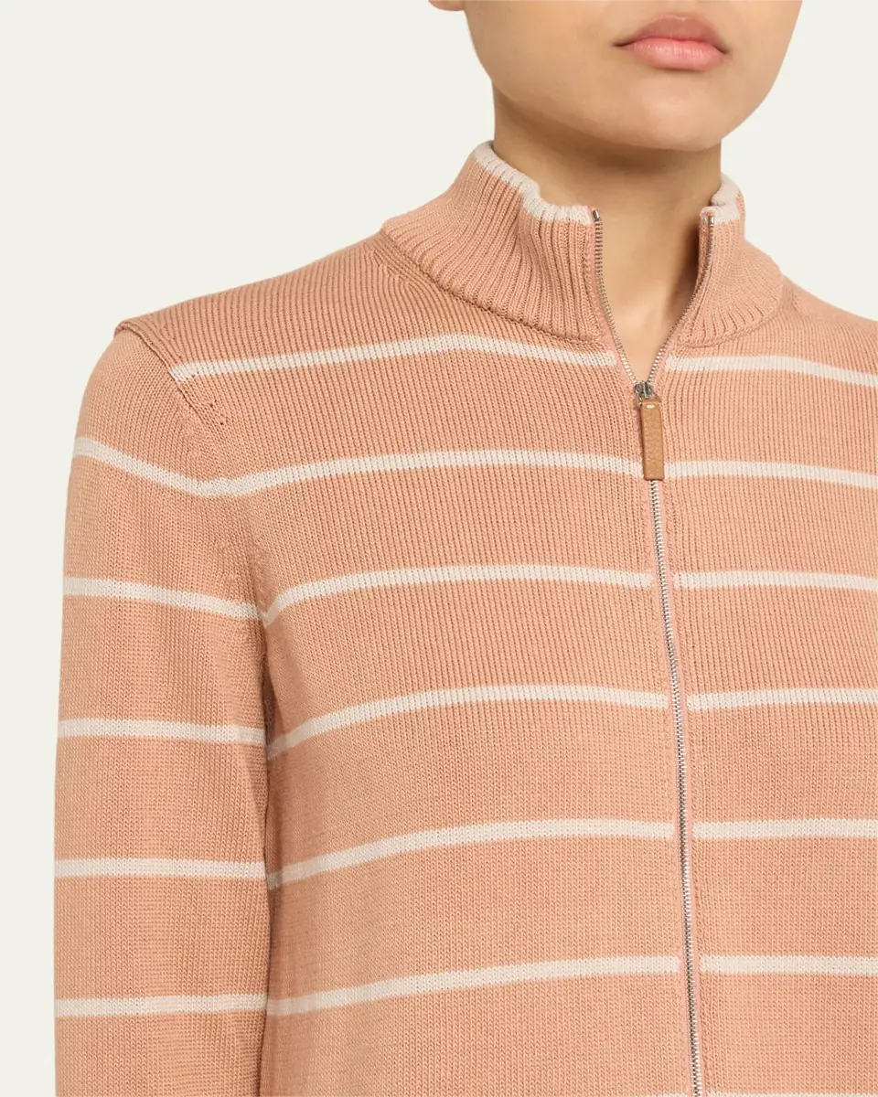 Lafayette 148 New York Striped Zip-Front Knit Jacket | Thumbnail 9 Lafayette 148 New York Striped Zip-Front Knit Jacket | Thumbnail 9