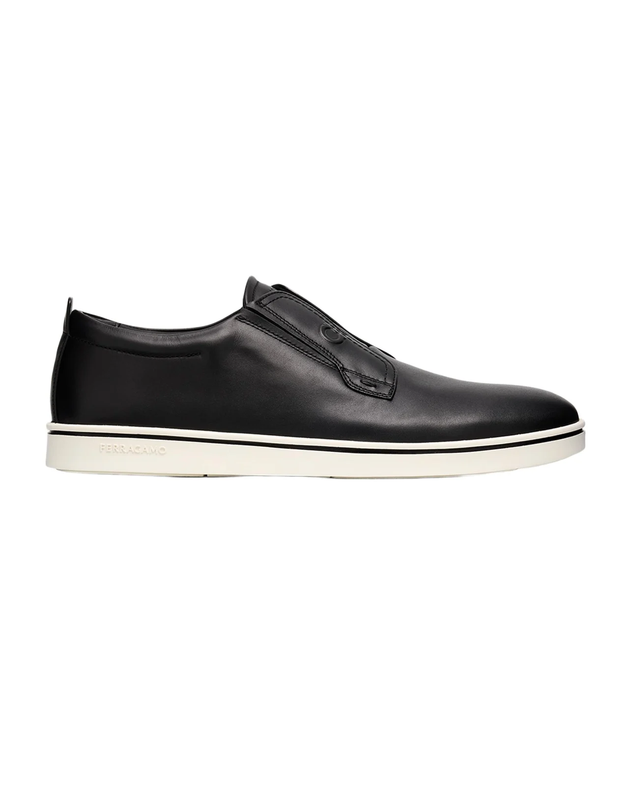 Men's Alfie Leather Gancini Stamp Slip-On Sneakers