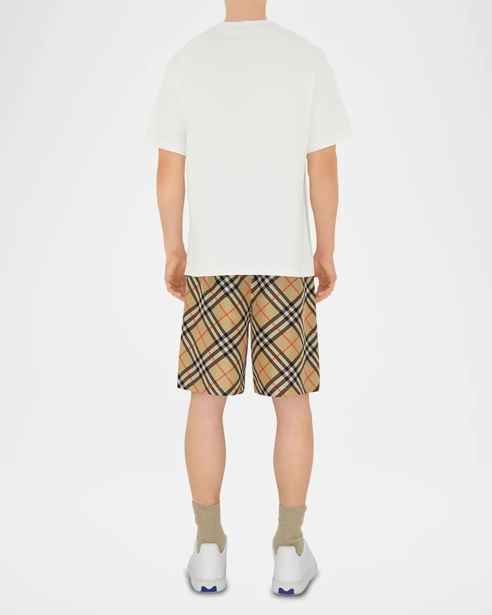 Burberry Men's Silk Check Shorts | Thumbnail 3