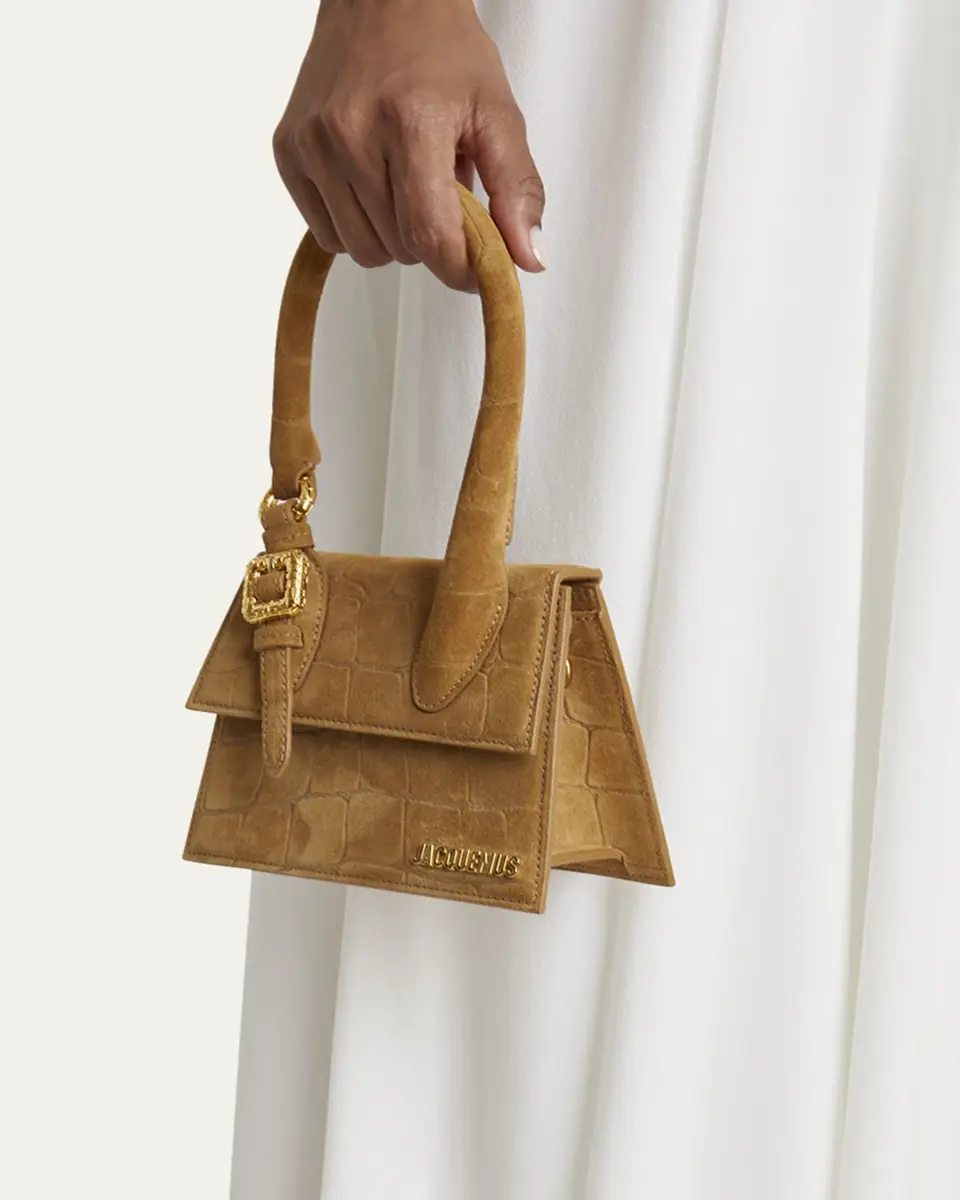Jacquemus Le Chiquito Moyen Croc-Embossed Suede Top-Handle Bag | Thumbnail 7 Jacquemus Le Chiquito Moyen Croc-Embossed Suede Top-Handle Bag | Thumbnail 7