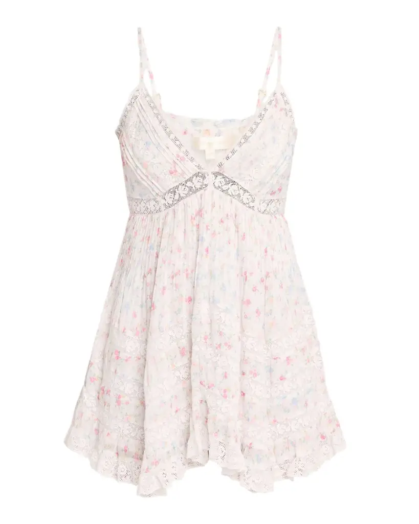 LoveShackFancy Alonna Cotton Floral Mini Dress | Image 1 LoveShackFancy Alonna Cotton Floral Mini Dress | Image 1
