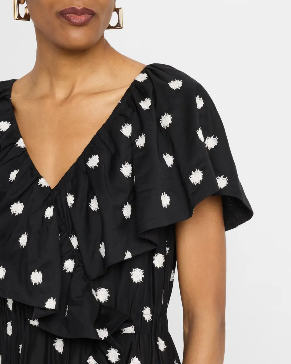 Merlette Loris Embroidered Ruffle Midi Dress | Thumbnail 4 Merlette Loris Embroidered Ruffle Midi Dress | Thumbnail 4