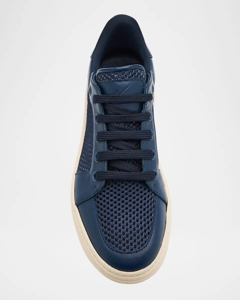 Giuseppe Zanotti Men's Birel Leather and Mesh Low-Top Sneakers | Thumbnail 4 Giuseppe Zanotti Men's Birel Leather and Mesh Low-Top Sneakers | Thumbnail 4