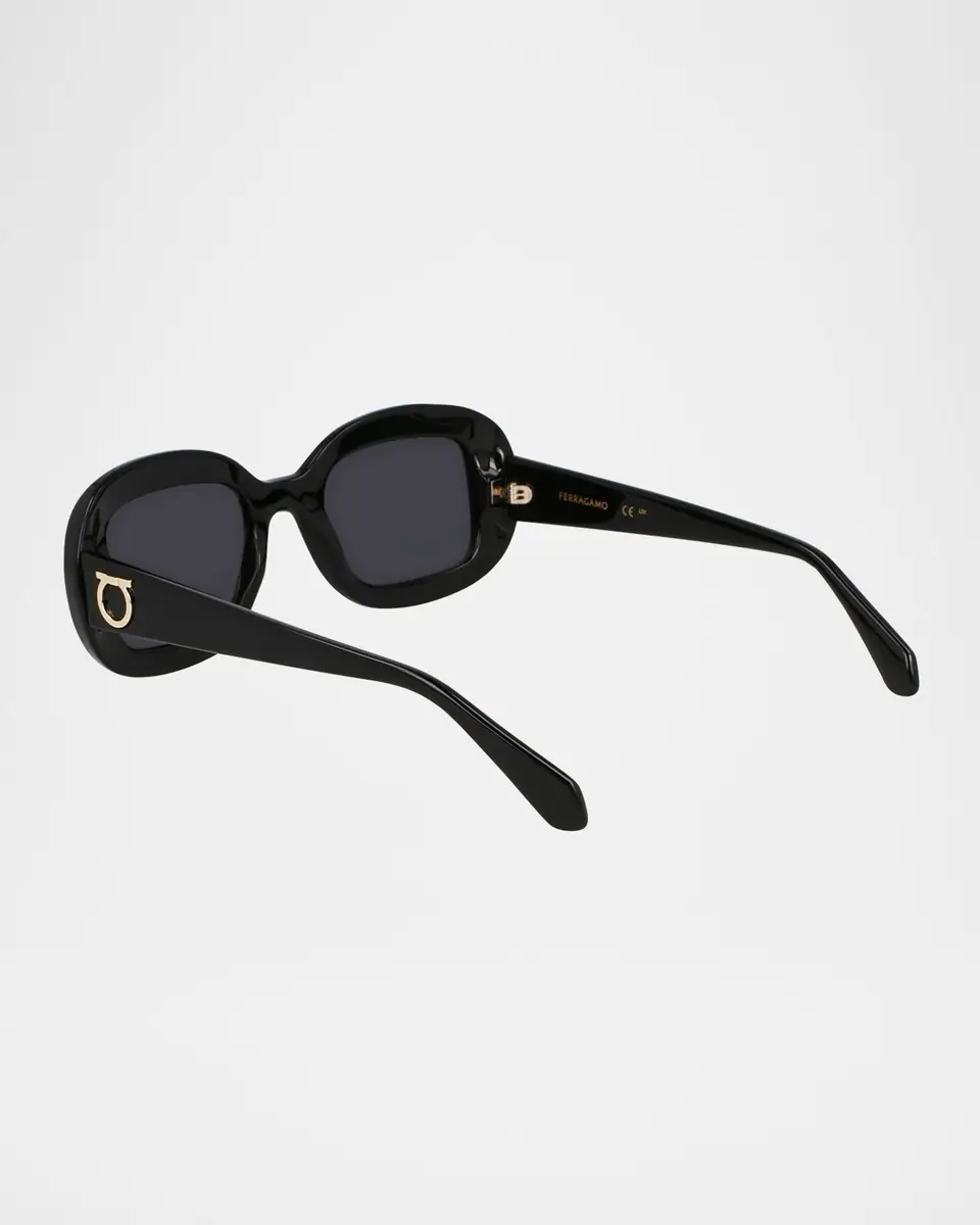 Ferragamo Gancino Oval Acetate Sunglasses | Thumbnail 2 Ferragamo Gancino Oval Acetate Sunglasses | Thumbnail 2