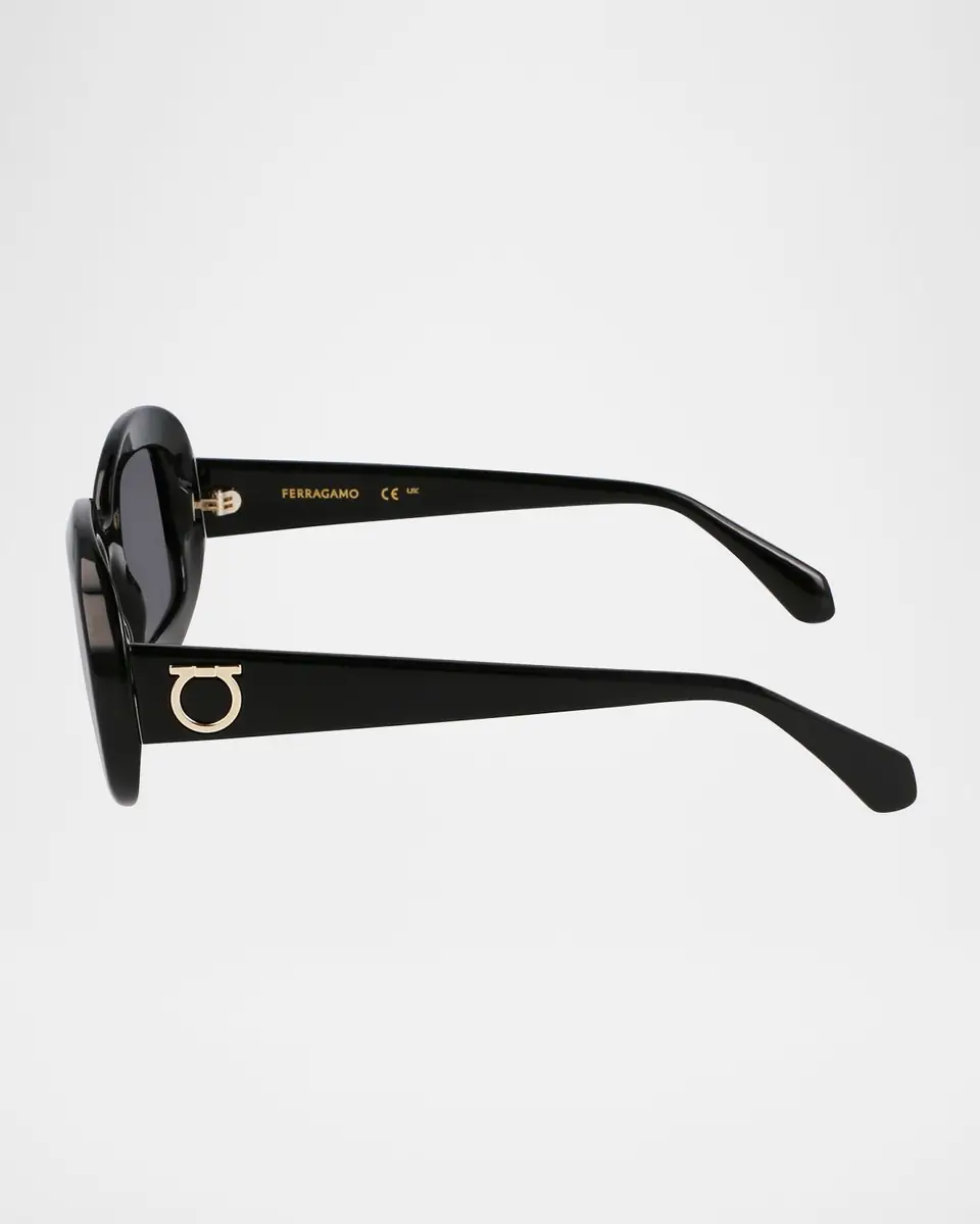 Ferragamo Gancino Oval Acetate Sunglasses | Thumbnail 4 Ferragamo Gancino Oval Acetate Sunglasses | Thumbnail 4