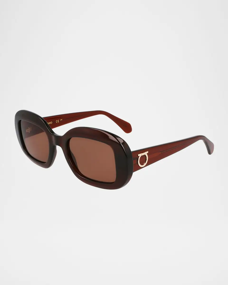 Ferragamo Gancino Oval Acetate Sunglasses | Thumbnail 8 Ferragamo Gancino Oval Acetate Sunglasses | Thumbnail 8
