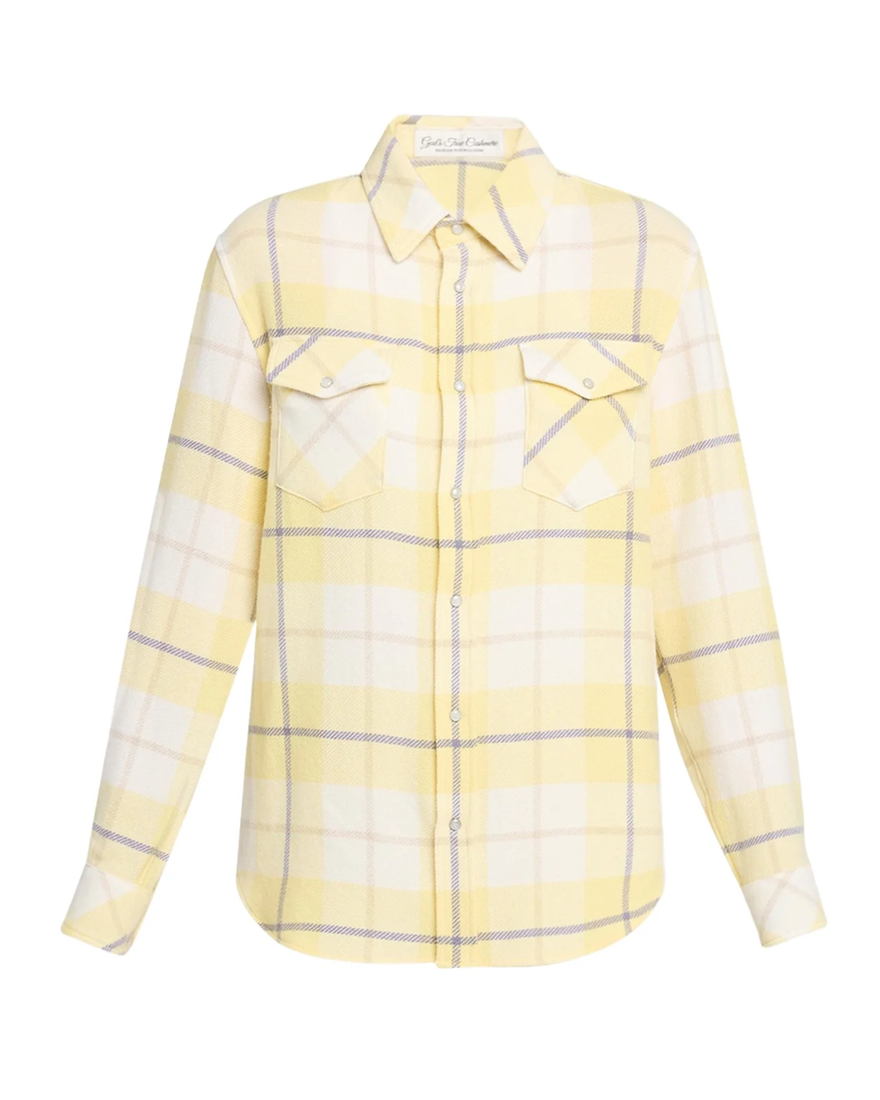 God’s True Cashmere Dreamer Tartan Cashmere Flannel Shirt