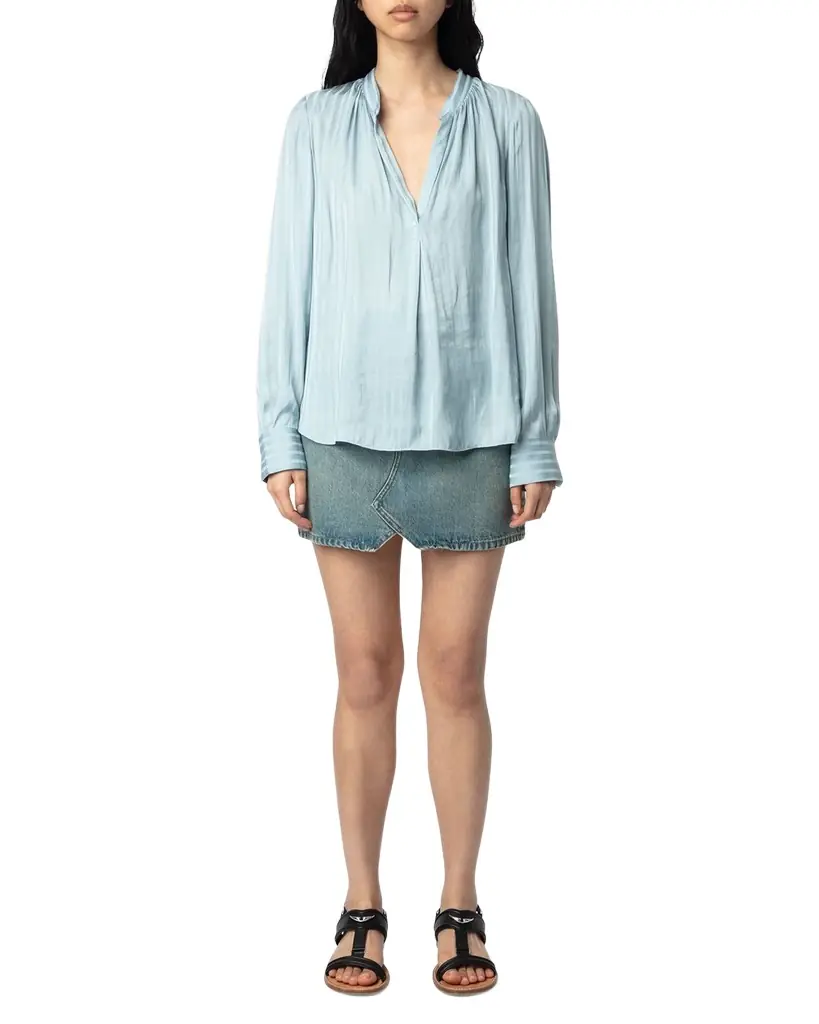 Zadig & Voltaire Tink Satin Tunic Top | Image 1 Zadig & Voltaire Tink Satin Tunic Top | Image 1