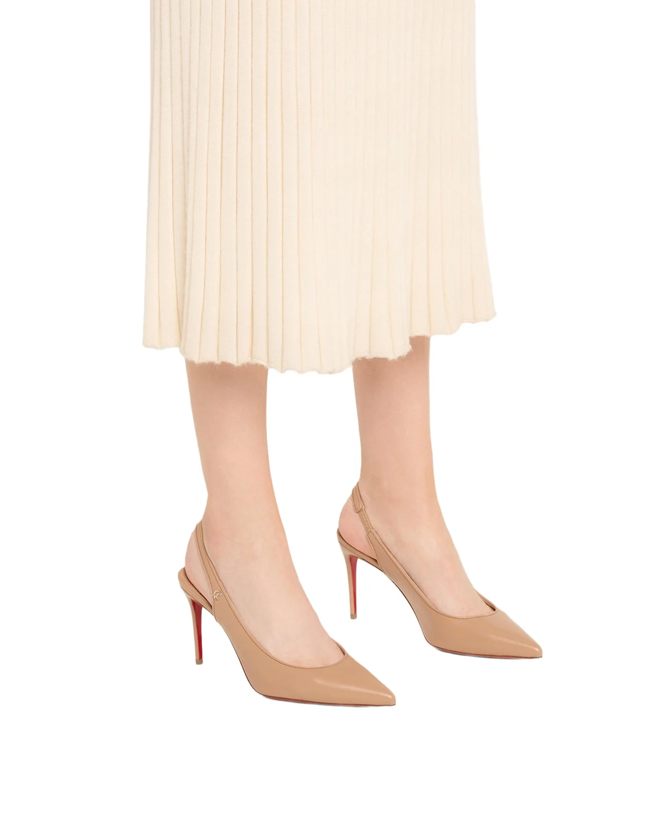 85mm Sporty Kate Leather Slingback Pumps