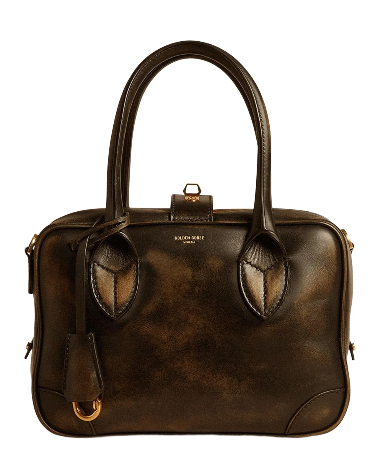 Vita Distressed Leather Top-Handle Bag Vita Distressed Leather Top-Handle Bag