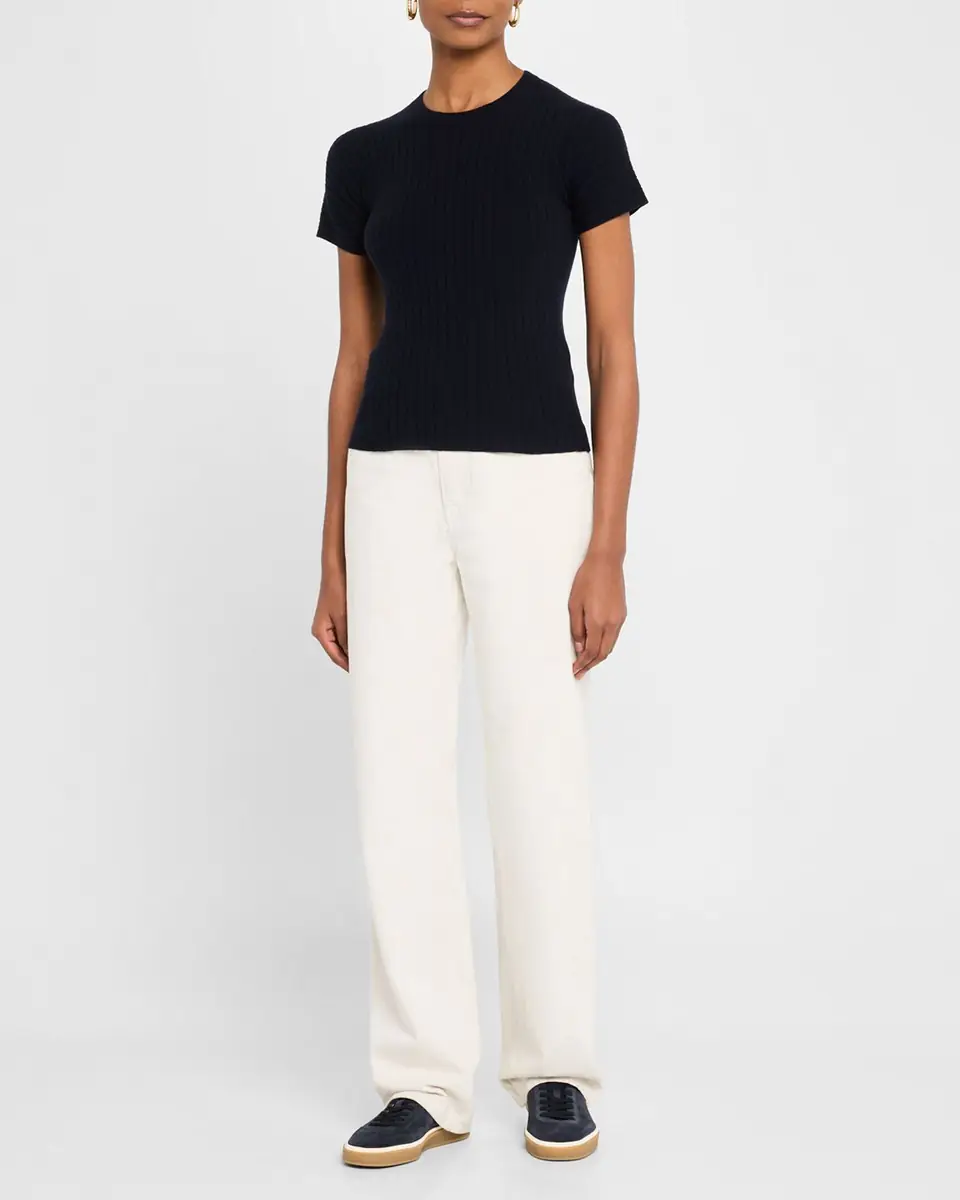 Loro Piana Rib Cashmere Baby T-Shirt | Thumbnail 2