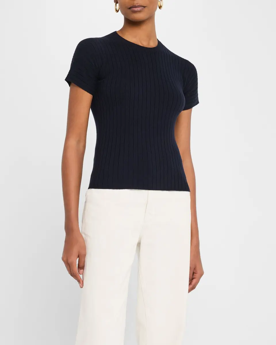 Loro Piana Rib Cashmere Baby T-Shirt | Thumbnail 4