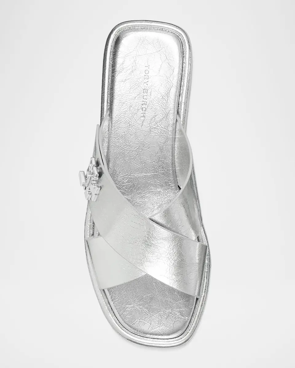 Tory Burch Crisscross Metallic Medallion Slide Sandals | Thumbnail 3