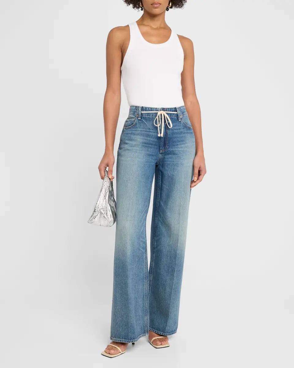 PAIGE Zoey Wide-Leg Jeans with Tie | Thumbnail 2 PAIGE Zoey Wide-Leg Jeans with Tie | Thumbnail 2