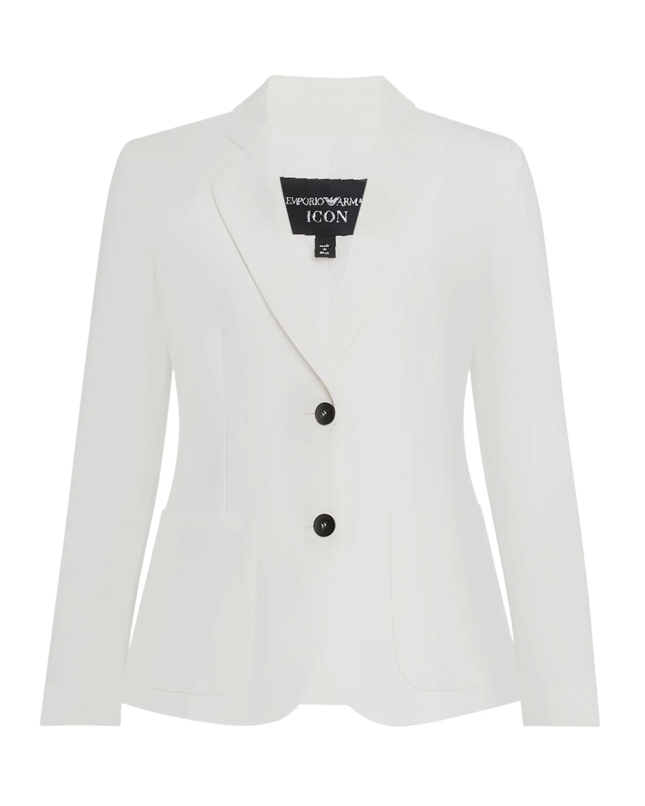 Single-Breasted Contrast Button Blazer Single-Breasted Contrast Button Blazer