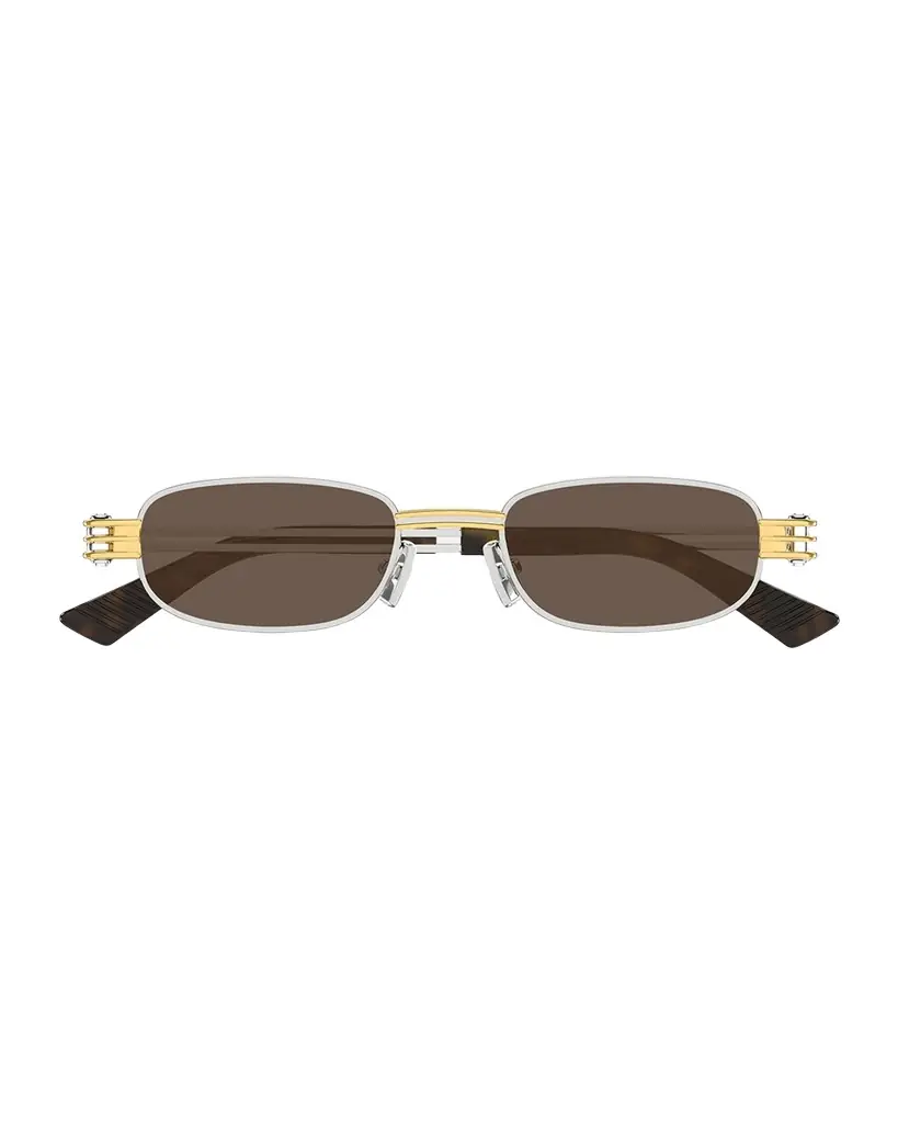 Bottega Veneta Metal Rectangle Sunglasses | Image 1 Bottega Veneta Metal Rectangle Sunglasses | Image 1