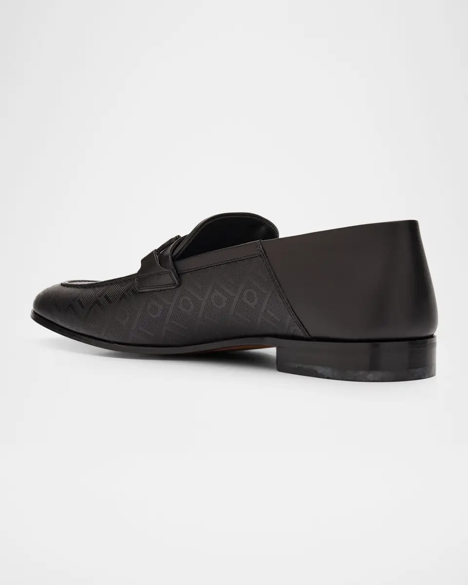 Ferragamo Men's Biarritz Perforated Leather Gancini-Bit Loafers | Thumbnail 4 Ferragamo Men's Biarritz Perforated Leather Gancini-Bit Loafers | Thumbnail 4
