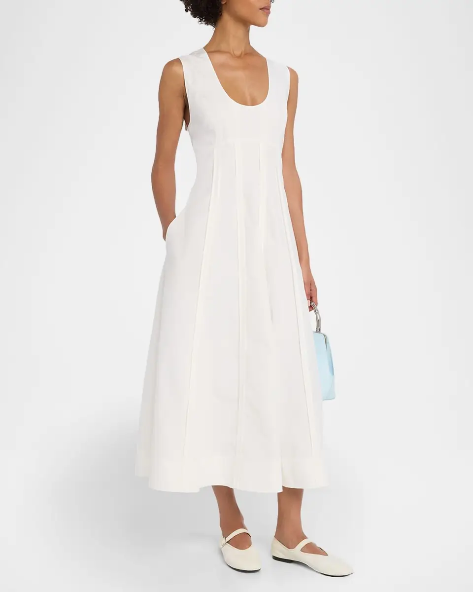 Les Coyotes De Paris Sculptural Poplin Midi Dress | Thumbnail 4 Les Coyotes De Paris Sculptural Poplin Midi Dress | Thumbnail 4