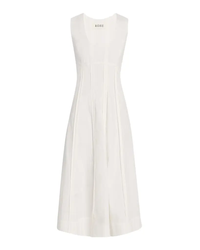 Les Coyotes De Paris Sculptural Poplin Midi Dress