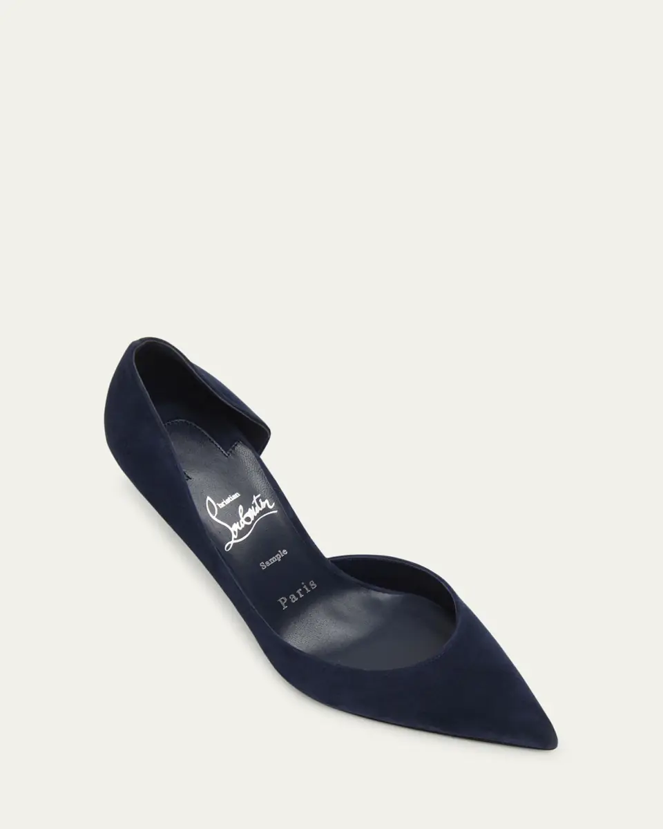Christian Louboutin 85mm Iriza Suede Half-d'Orsay Pumps | Thumbnail 16 Christian Louboutin 85mm Iriza Suede Half-d'Orsay Pumps | Thumbnail 16